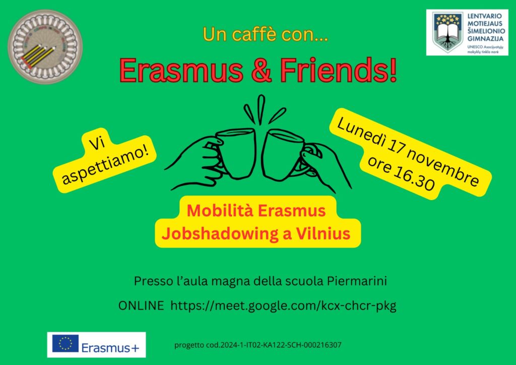 Locandina-invito Un Caffè con... Erasmus & Friends!